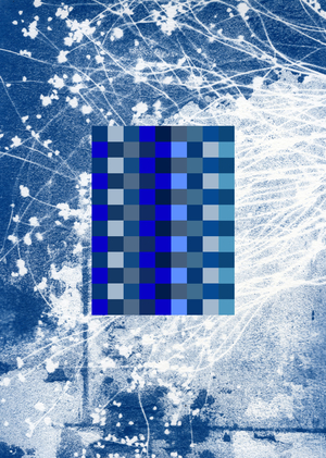 Синий в печатных техниках