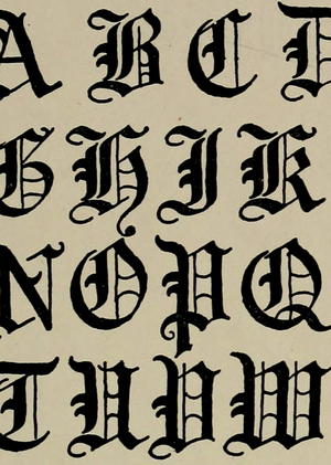 Эволюция готического шрифта