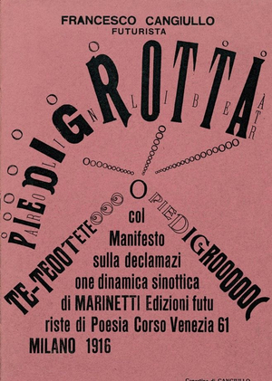Типографика футуризма как звукоподражание, физическое воздействие, ощущения