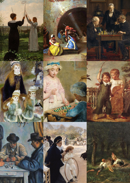 Изображение игр в искусстве 19 века 