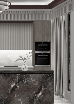 Проект кухни в винных тонах