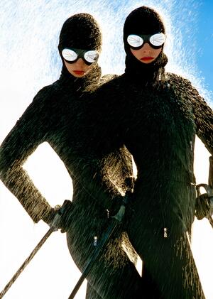 Зима в модной фотографии середины XX и начала XXI века