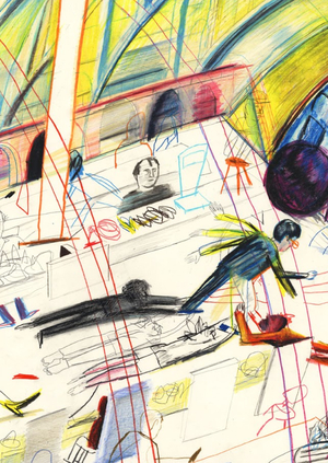 Небрежность, хаотичные линии и визуальный шум в иллюстрации