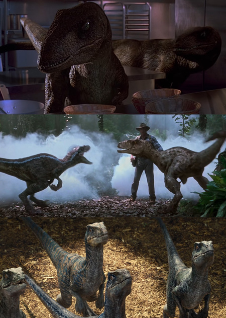 Эволюция технологии создания рапторов в трилогии «Парк Юрского периода»
