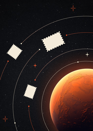 Графический язык на почтовых космических марках СССР/России