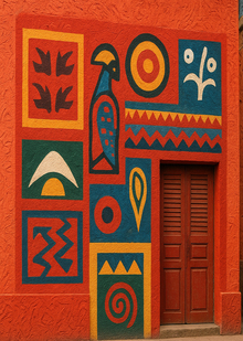 Мотивы и текстуры как отражение культуры города Браззавиль: Стены