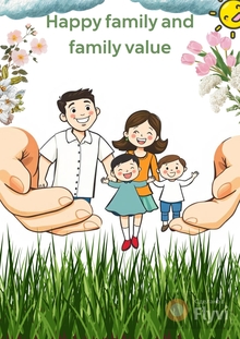 Happy family and family value Happy family and family value