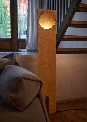 Wooden floor lamp SUNSET 