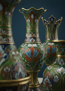 Серия ваз «Jingtailan Digital Cloisonné»