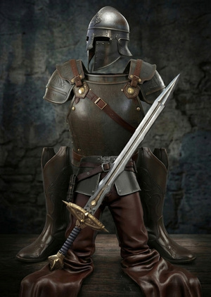 Набор средневекового война: 3D печать (ИИ)