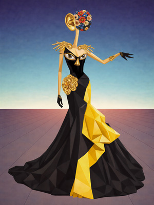 Фэшн Коллаж. Платье бренда