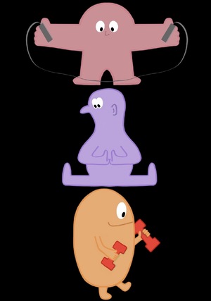 Персонажи для детского клуба фитнес центра BrightFit