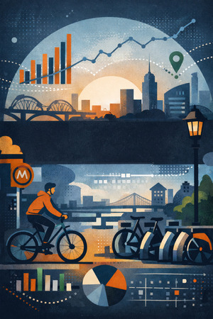 Ритм города: анализ и визуализация данных городского велопроката