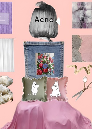 Фэшн Коллаж. Платье бренда Acne studios