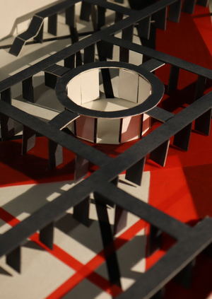 Макет выставки "От бумаги до металла"