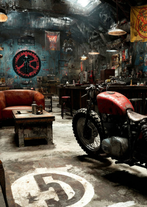 Бар для байкер «Рык и клык»