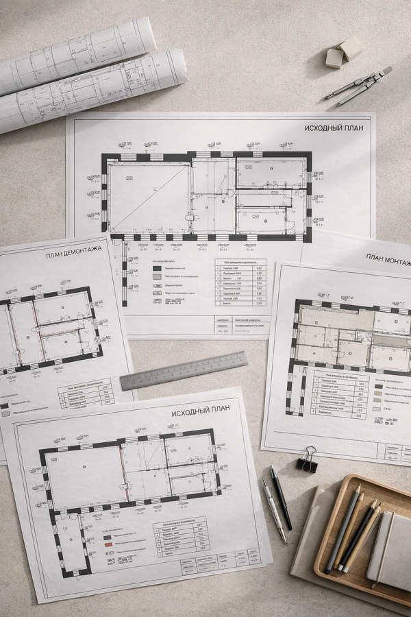 Альбом чертежей по проекту креативного пространства