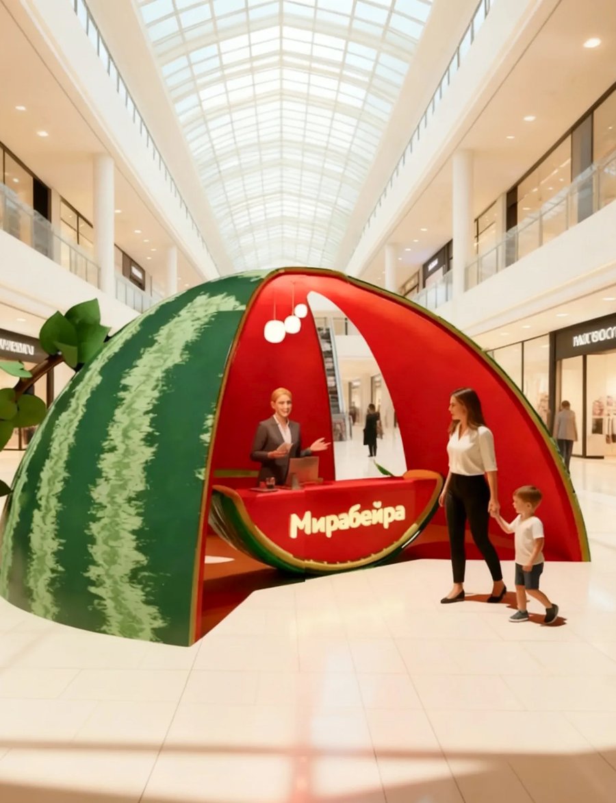 Pos-материалы для бренда Мирабейра