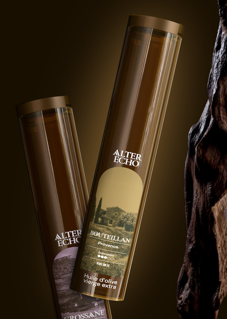 Дизайн упаковки французских терруарных масел и уксусов Alter Echo