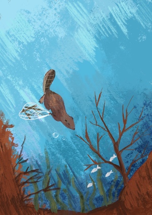 Дом бобра-скульптора