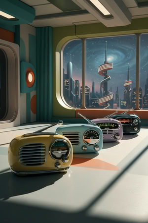 Создание коллекции ретро-радио инструментами нейросети