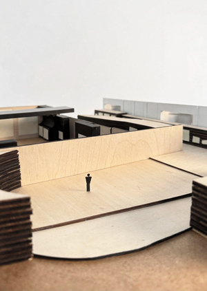 Макет входной зоны выставки "Белый шум"