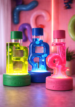 Серия колонок-светильников вдохновленным шрифтом BLOCK FONT