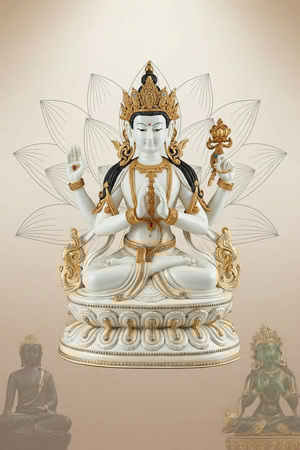 Создание серии фигурок Бодхисаттв инструментами ИИ