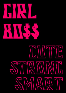 Girl Bo$$ typeface Girl Bo$$ typeface