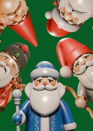 Символ нового года Генерация 3д 