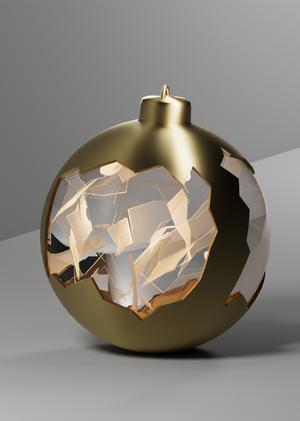 "Разбитое зеркало" Новогодняя игрушка