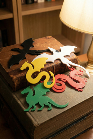 Книжные закладки-драконы: 3D модели