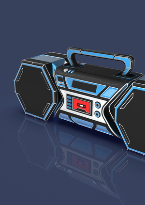 Арт-практика - 2 Модуль - Ретро-футуристичный бумбокс