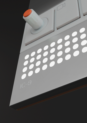 Бытовой предмет в стиле Teenage Engineering. Домофон IC-9