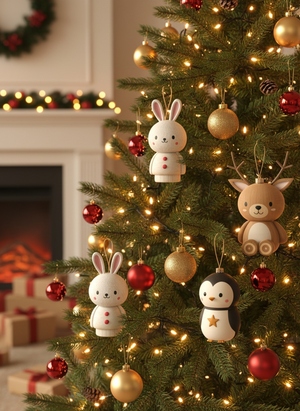 Серия 3Д елочных игрушек