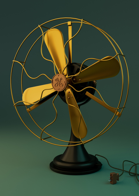 Визуализация объектов промышленного дизайна | General Electric Fan