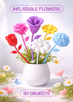 Серия декоративных 3D цветов
