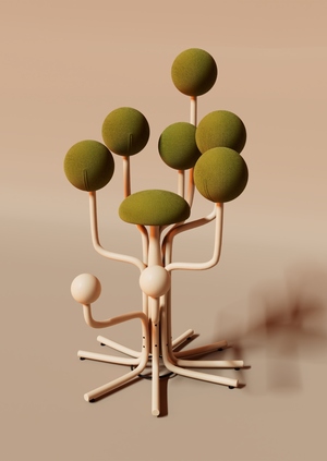 Визуализация объектов промышленного дизайна | Кресло из серии «Сад»