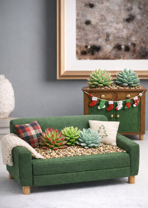 Создание серии 3D-фигурок мебели под суккуленты инструментами ИИ 