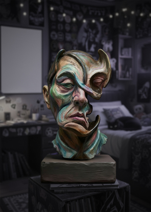 Бэкон в 3D: Объемные автопортреты