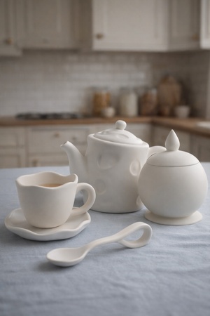 Чайный сервиз инструментами ИИ