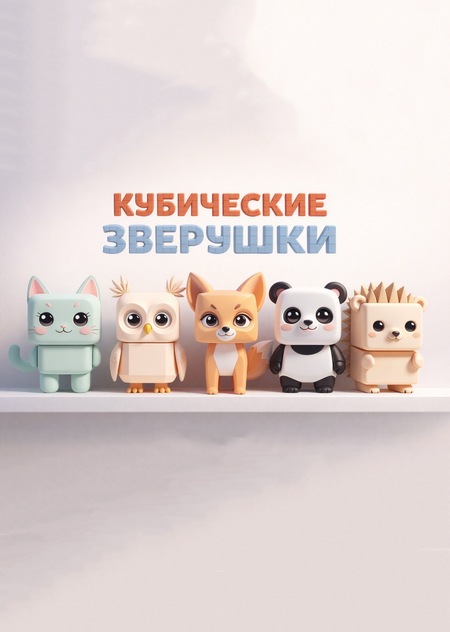 Кубические зверушки: серия 3д-объектов