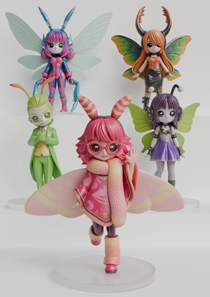 Создание серии коллекционных фигурок "InsectoGirls" инструментами ИИ