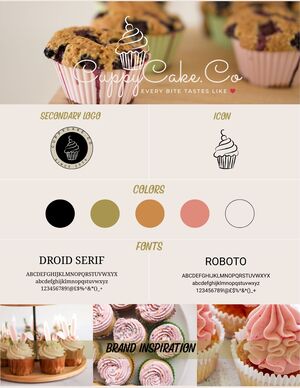 Brandboard for Homebaked Cupcake Business