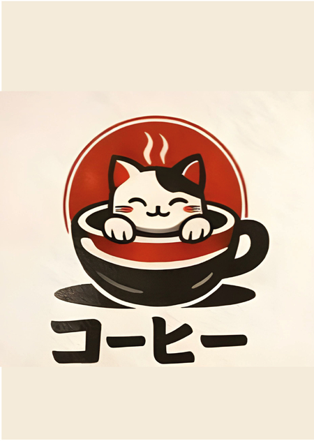 Промпт-брендинг: кофейня в японской стилистике コーヒー (Кохи) 