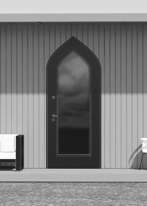 Mini house in American Gothic style