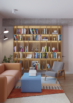 Квартира для девушки иллюстратора в сталинке