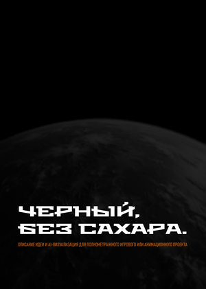 «Черный, без сахара»: идея и AI-визуал для игрового \ анимационного проекта