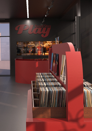Проект шоурума компании "Play Record Store"