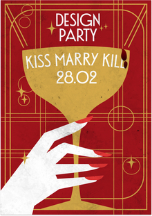 Фирменный стиль для вечеринки «KISS MARRY KILL» Фирменный стиль для вечеринки «KISS MARRY KILL»